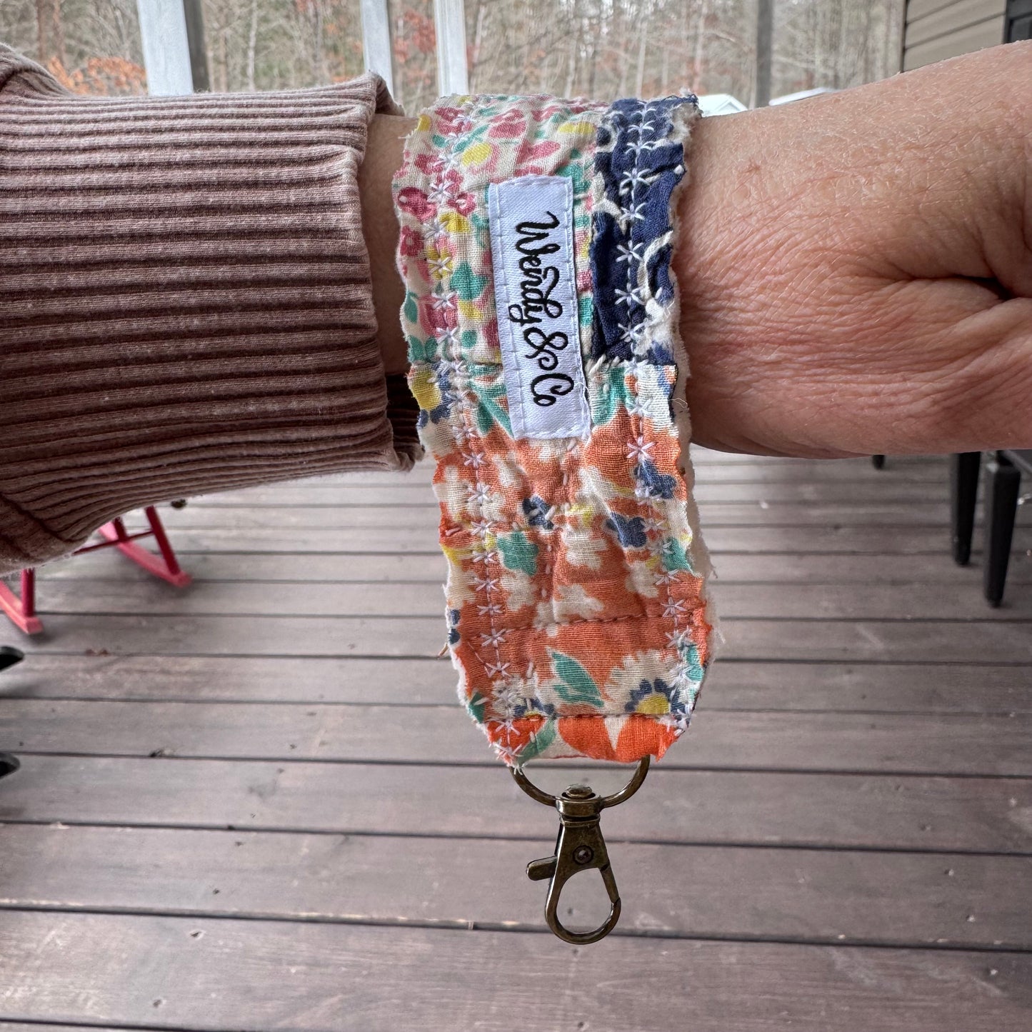 Loved & Found Vintage 1930's Quilt Key Fob