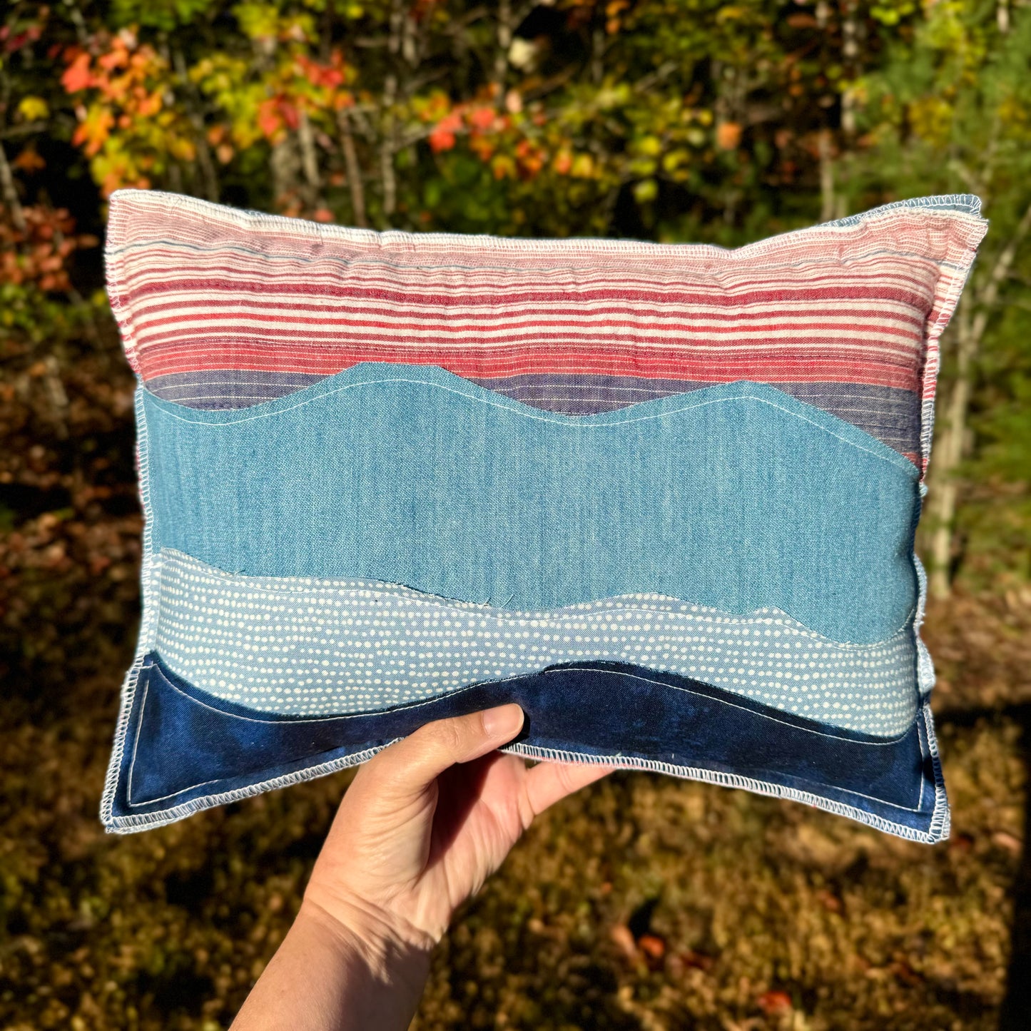 Sunset Blue Ridge Mountain Accent Pillow