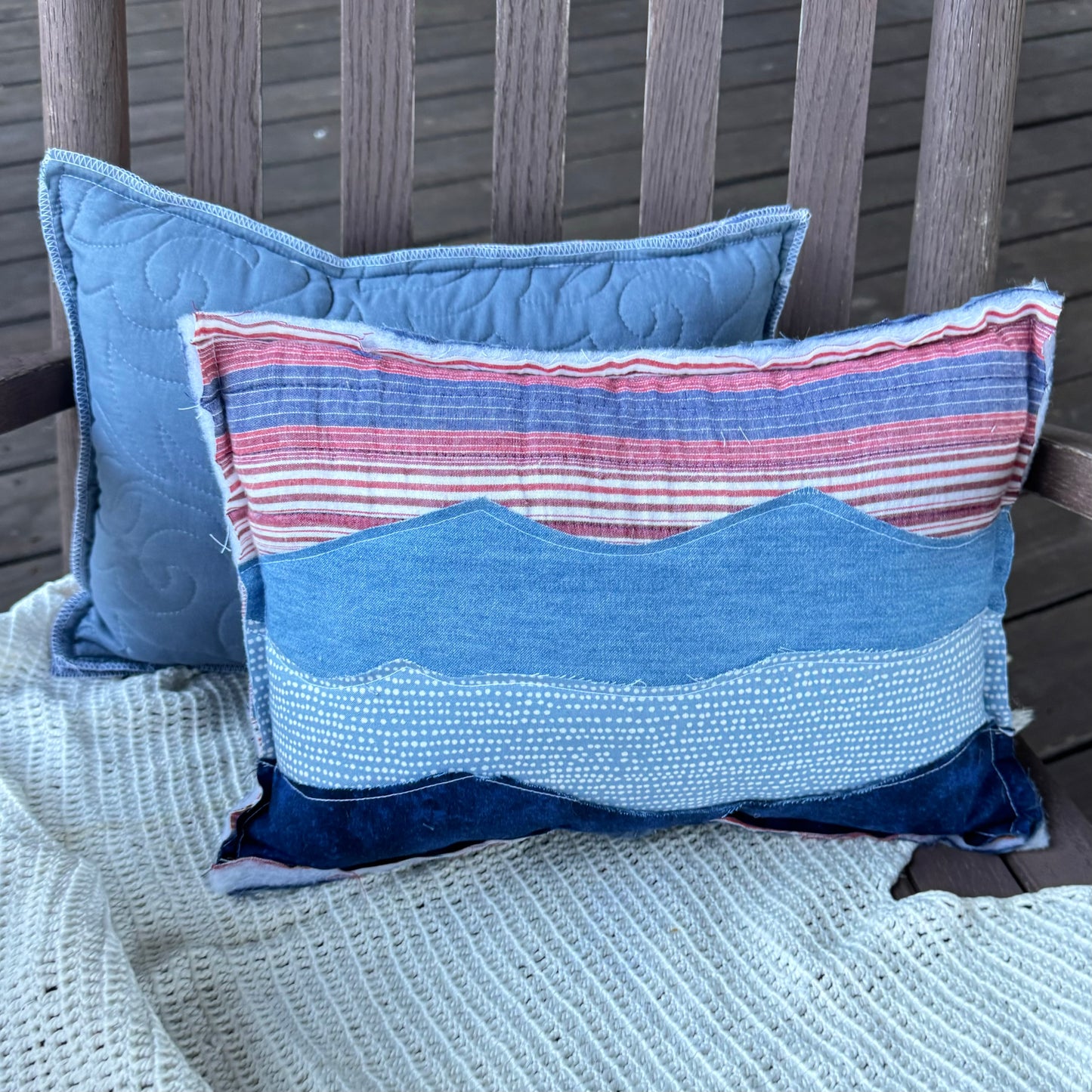 Sunset Blue Ridge Mountain Accent Pillow