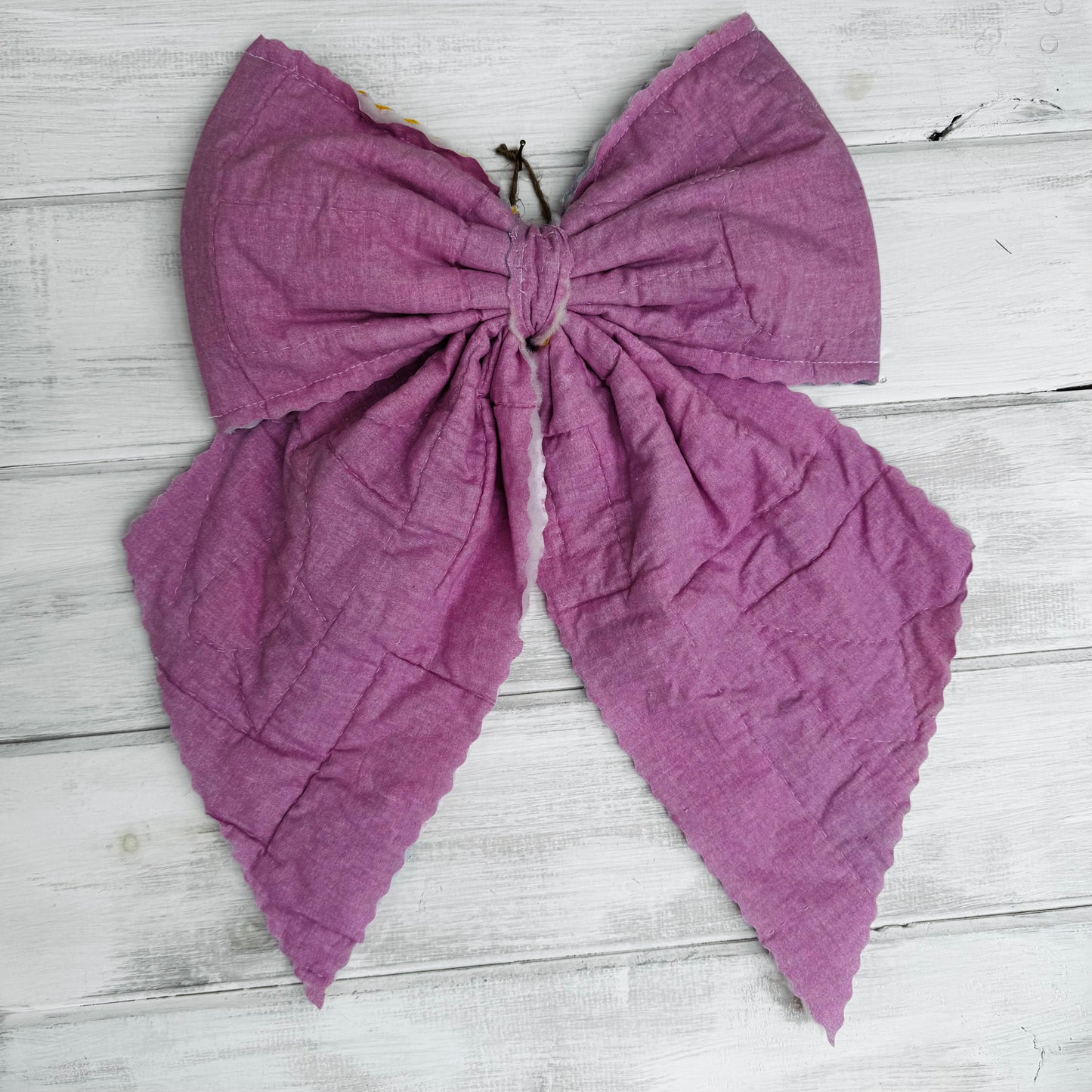 Periwinkle Quilted Bow Door Hanger