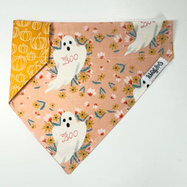 Floral ghost dog bandana.