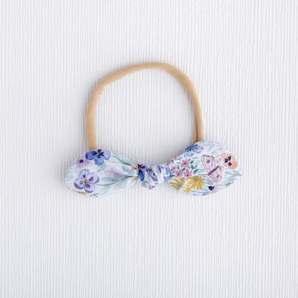 Butterfly Garden headband- super soft band won't leave print on baby's head.