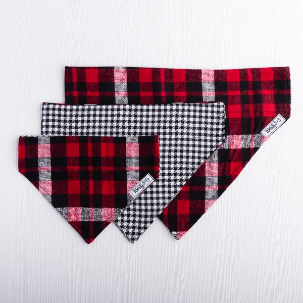 Small through extra large dog bandana- Winter Cheer collection,