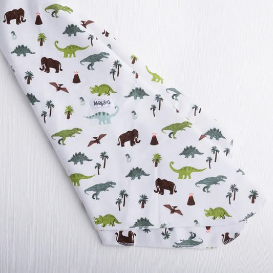 Dinosaur print soft receiving blanket.