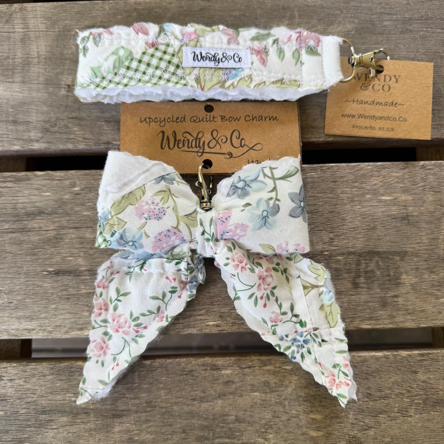 Abigale Key Fob & Bow Charm Set