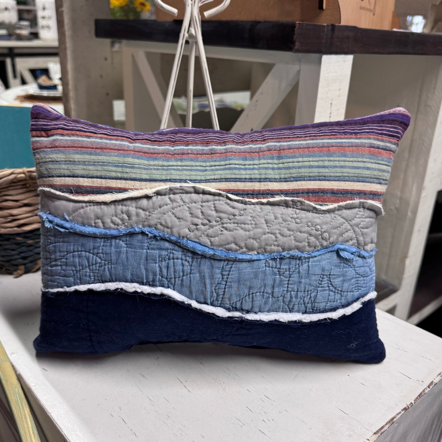 Sunset Blue Ridge Mountain Accent Pillow