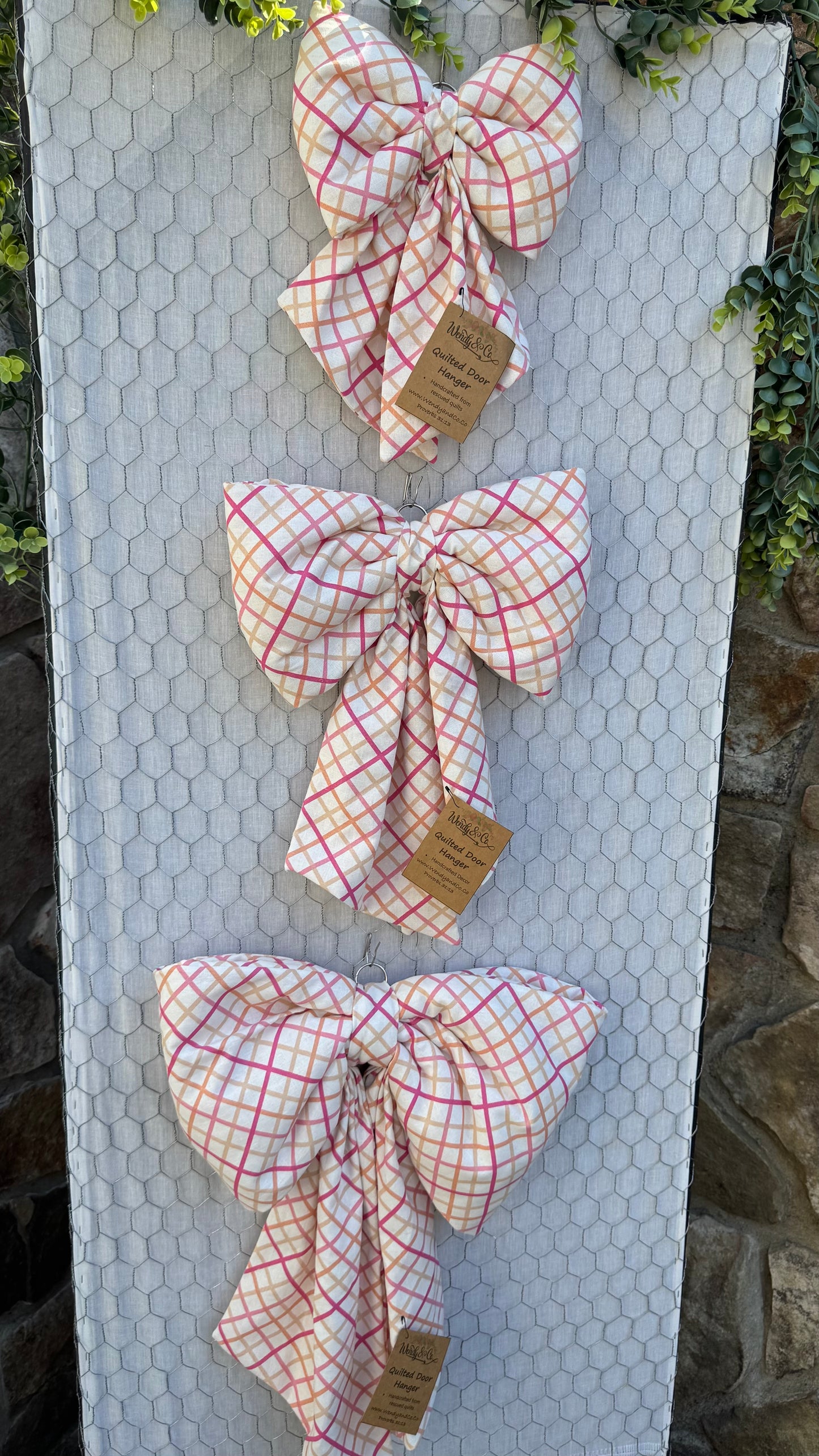 Georgia Quilted Bow Door Hanger