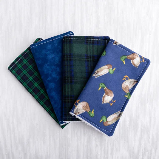 baby washing cloths plaid mallard