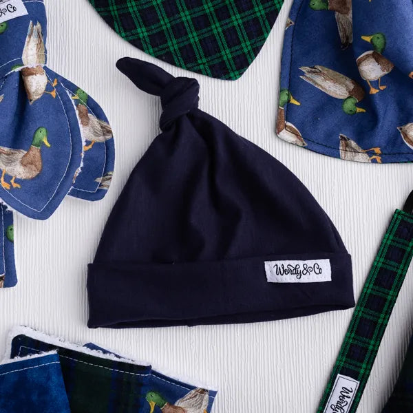 navy baby beanie