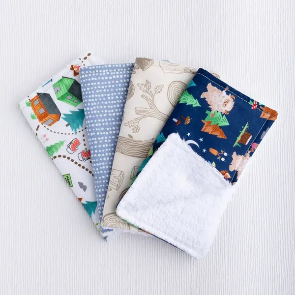 Reusable baby cloths with Bigfoot and starry night fabric from Under the Stars collection, thick!
