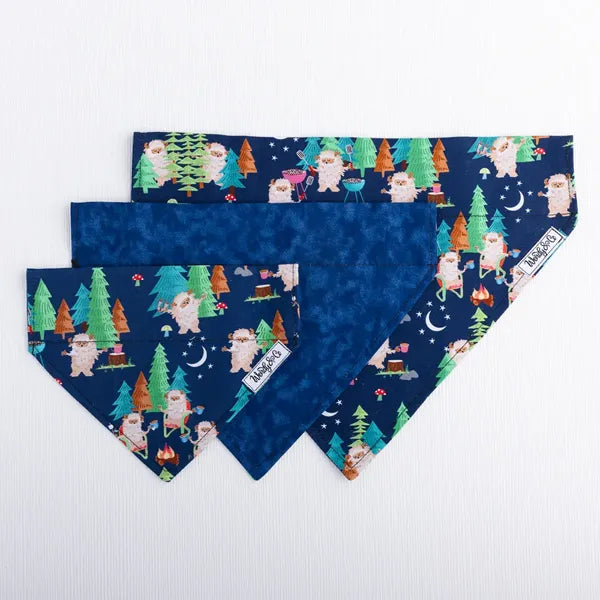 Dog bandana with Bigfoot and night sky print from Under the Stars collection.