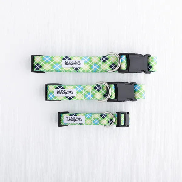 Dog collar with classic argyle pattern from the Upcountry Argyle collection.