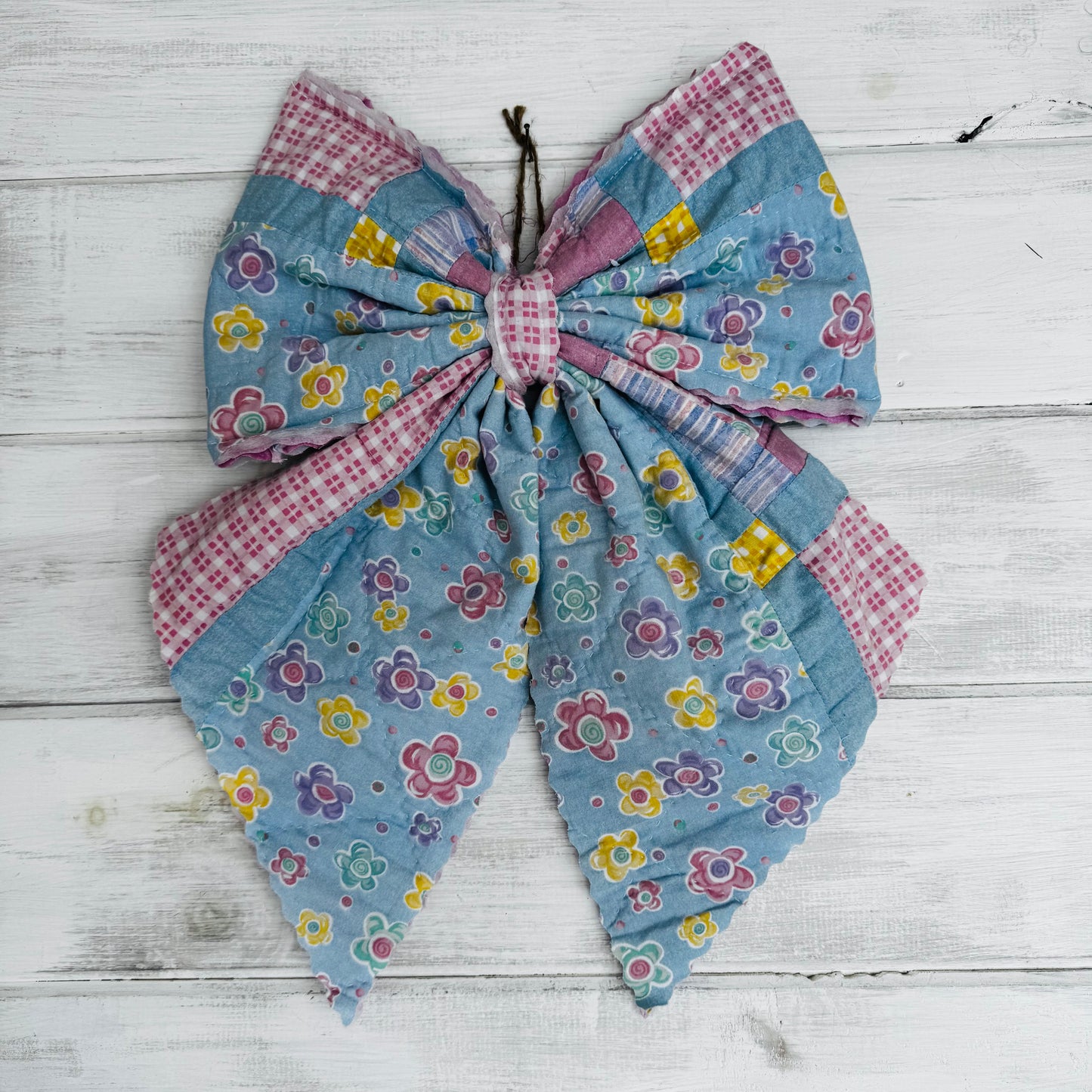 Pastel Quilted Bow Door Hanger