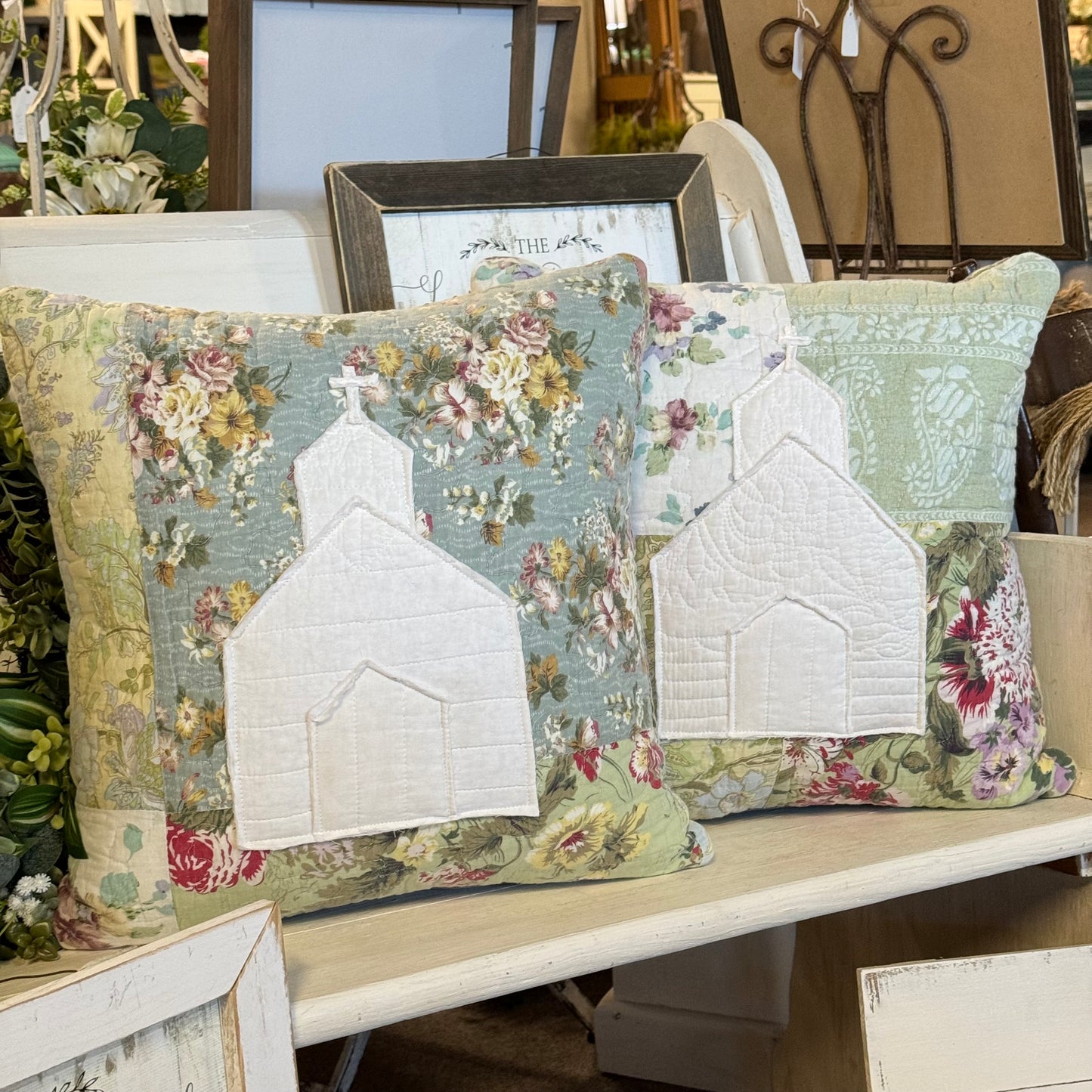 Church Pillow- Country Floral