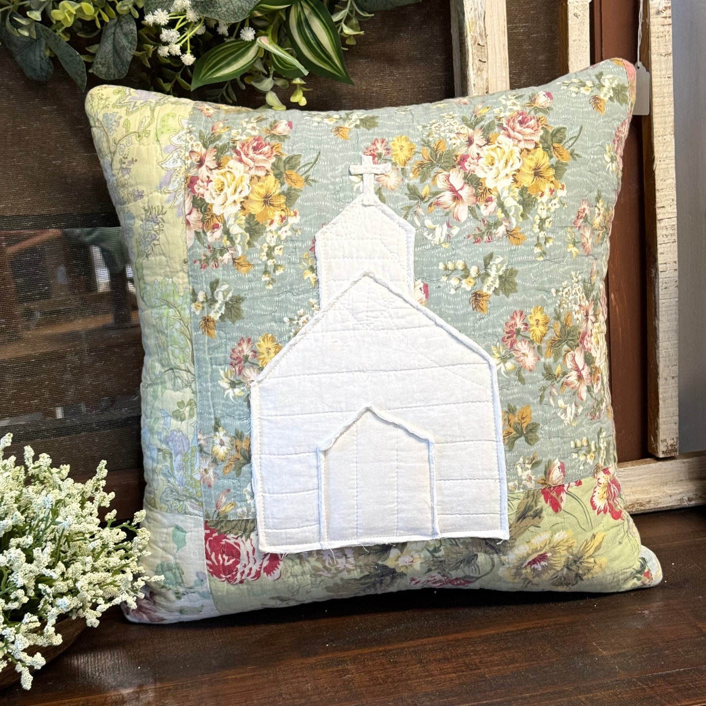 Church Pillow- Country Floral