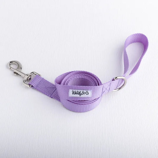 Lilac purple leash- handmade and waterproof.