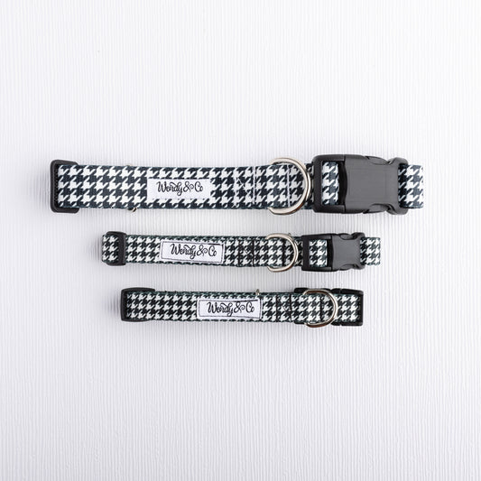 Black & White Houndstooth Collar