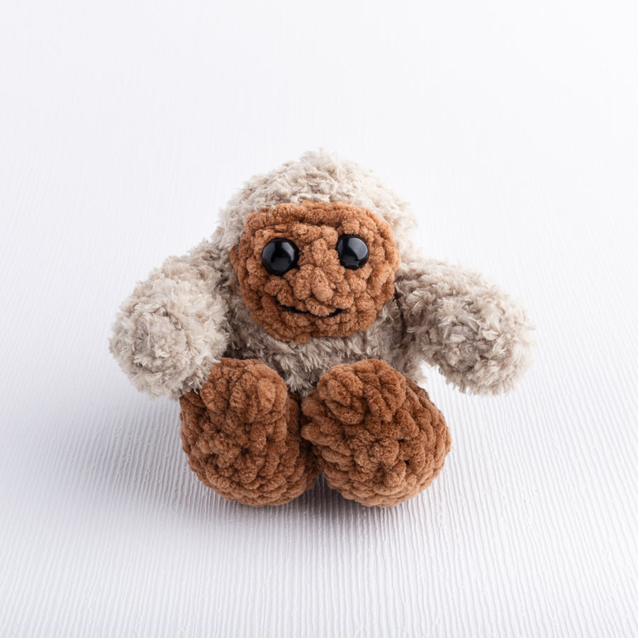 Small crochet sasquatch or big foot.