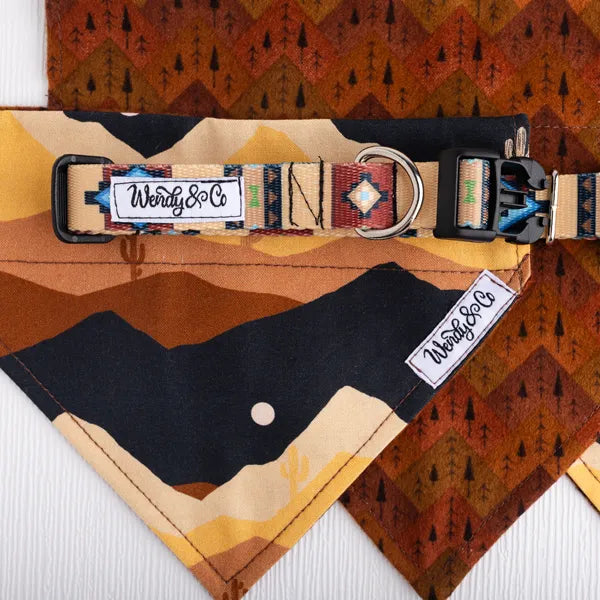 desert moon dog bandana collar