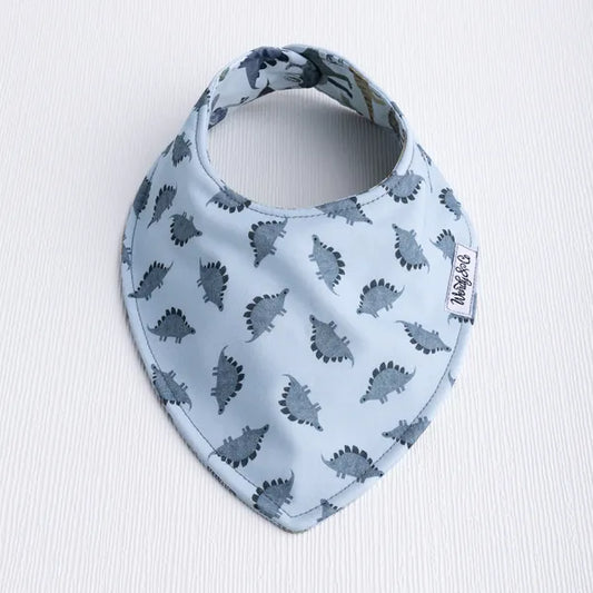 Dinosaur Dream baby bib with Stegosaurus. 