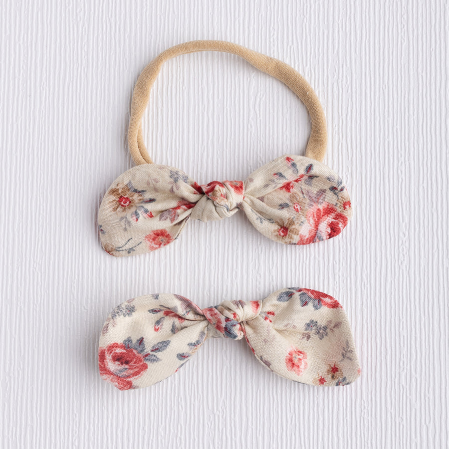 English Rose Baby Bow