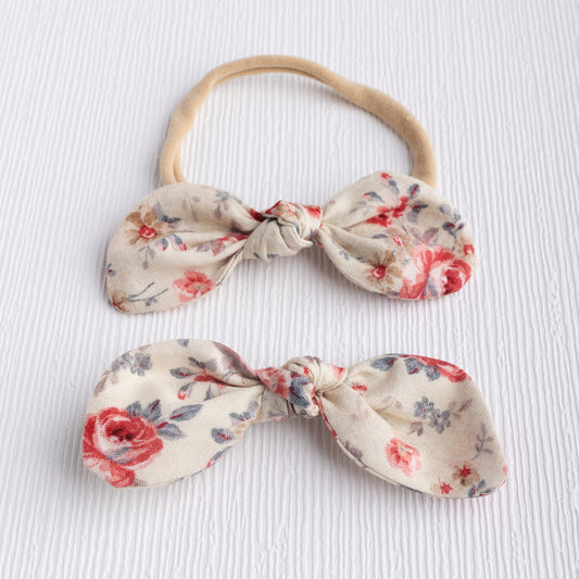 English Rose Baby Bow