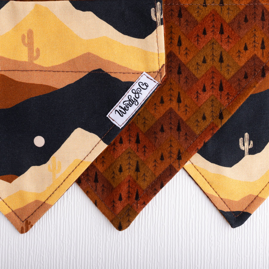 Close up of full moon bandanas.