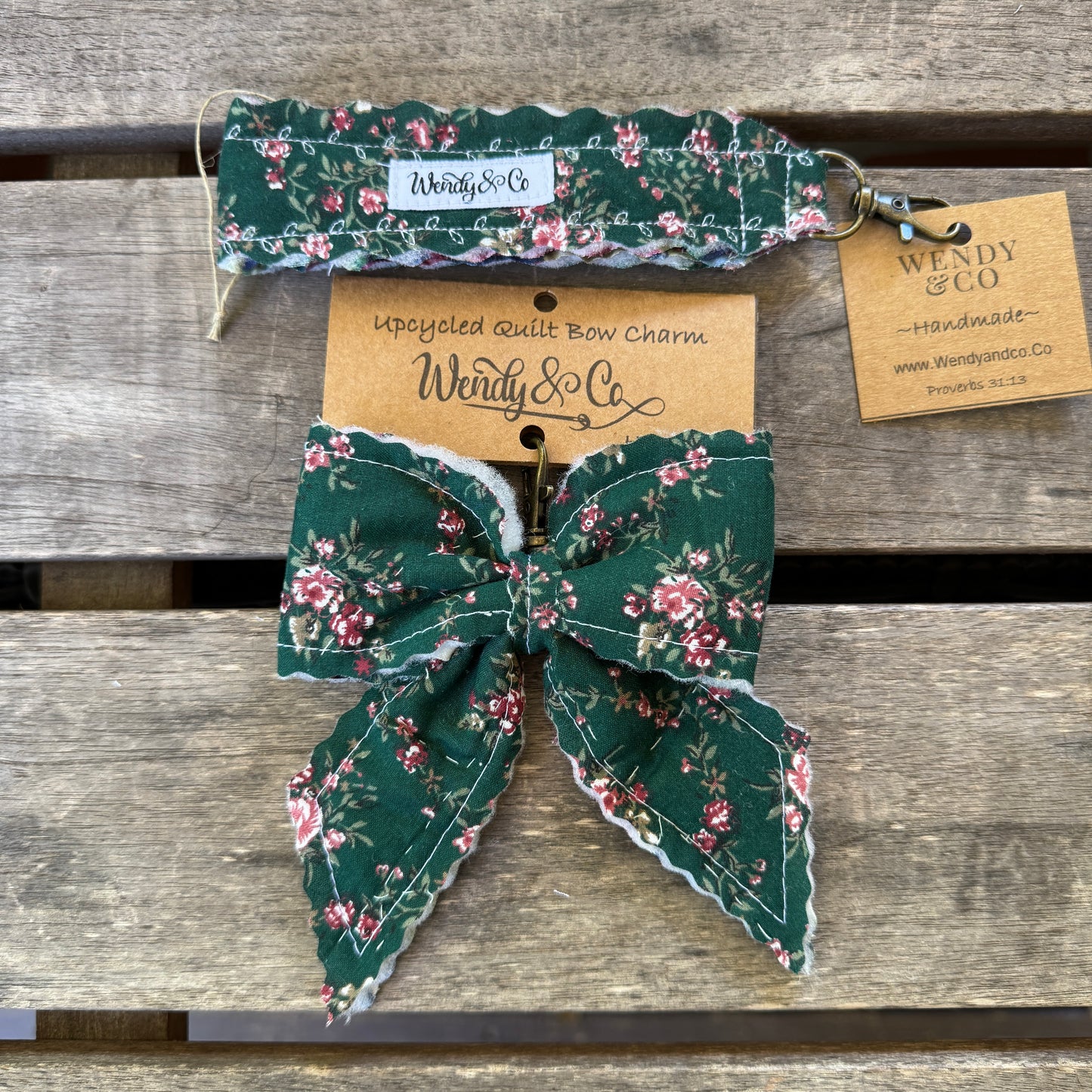 Rosalie Key Fob & Bow Charm Set