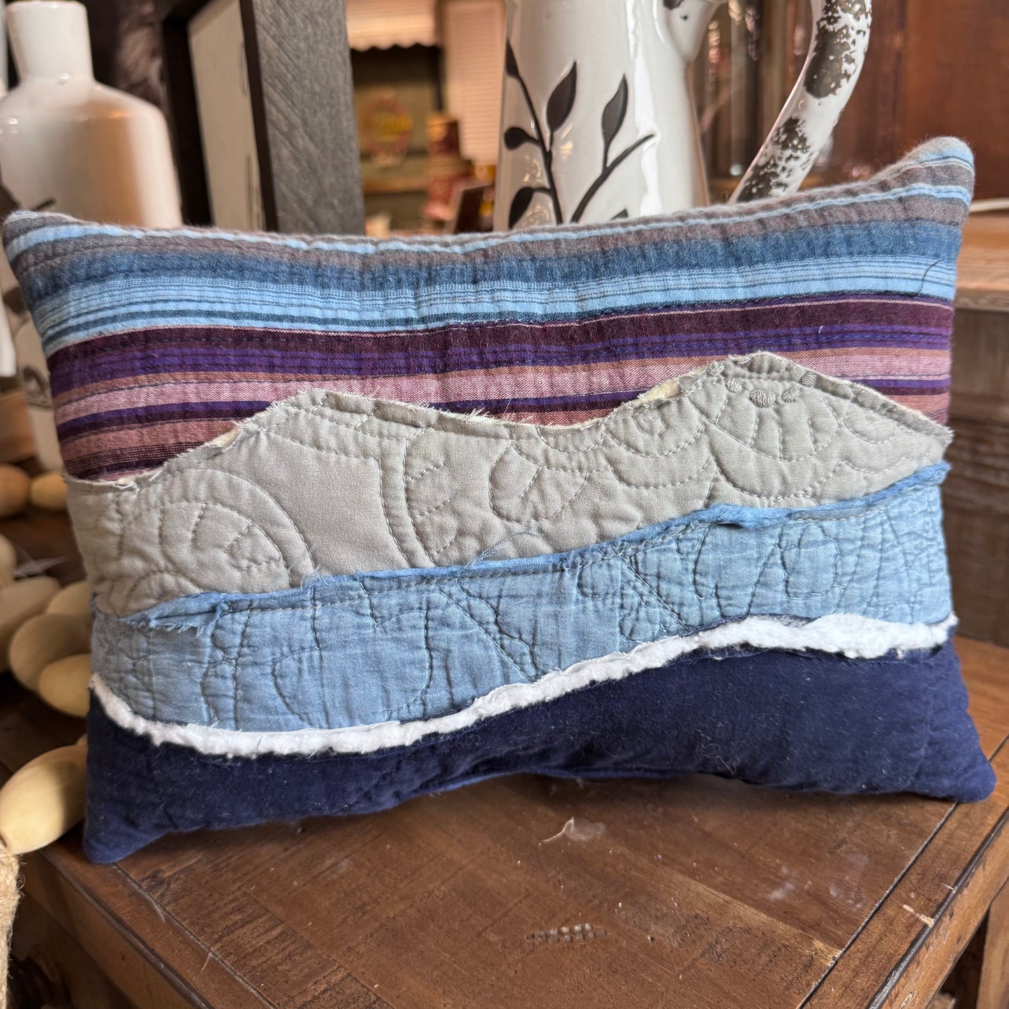 Sunset Blue Ridge Mountain Accent Pillow
