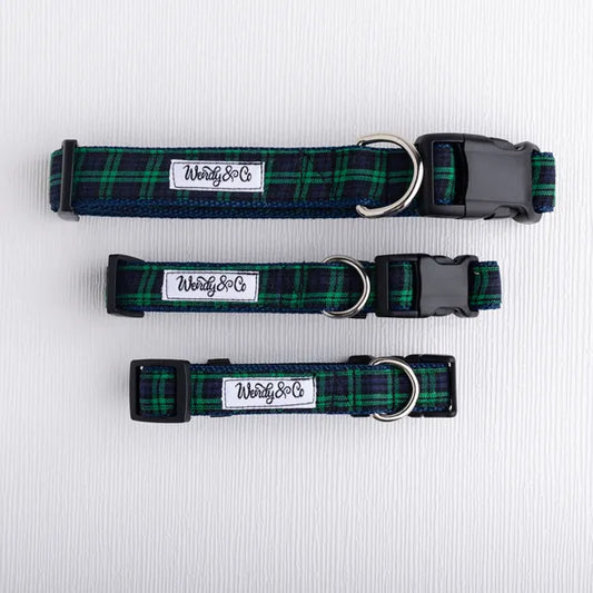 highland plaid dog collars