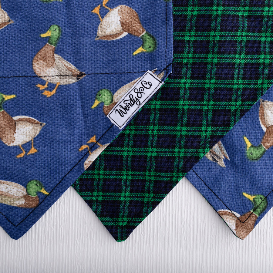 Mallard print dog bandana.