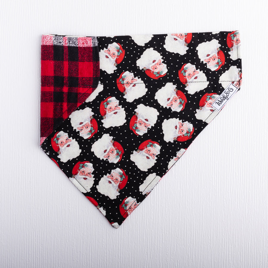 Santa Dog Bandana + Cozy Plaid