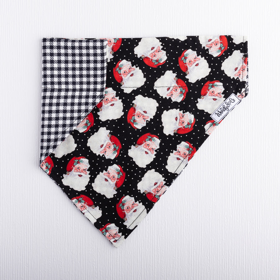 Santa Dog Bandana + Houndstooth