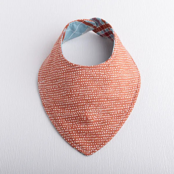 Slate Blue Plaid Baby Bib