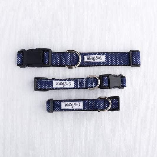 Navy Dot Collar