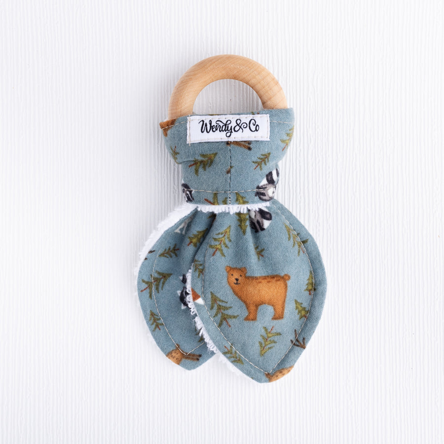 Forest animal theme teether.