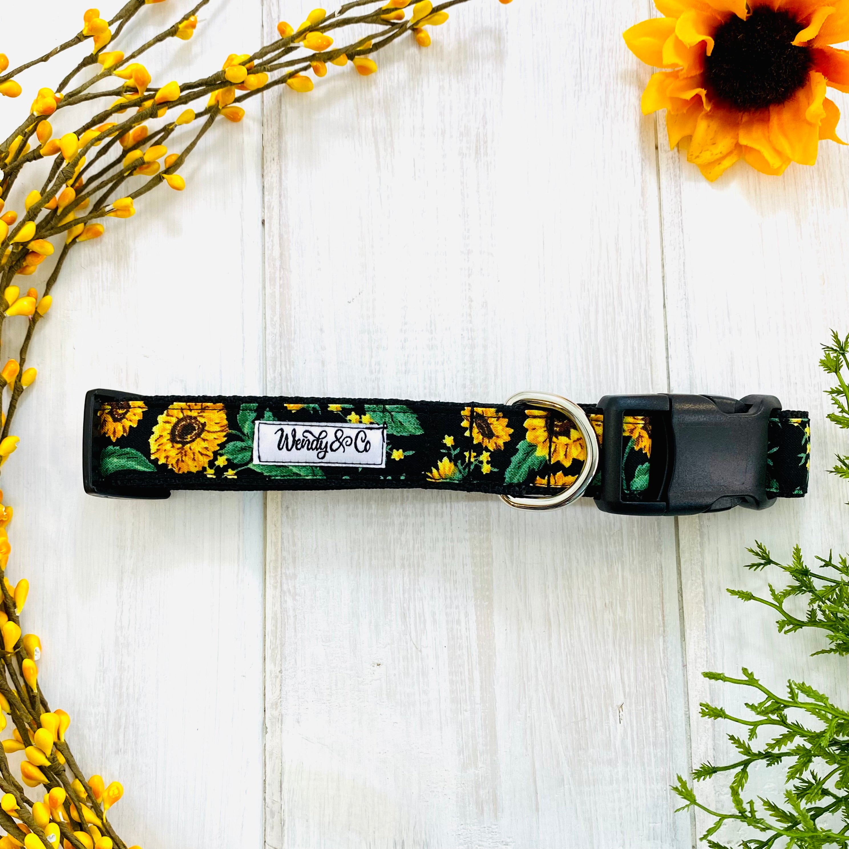 Dog clearance collar sunflower