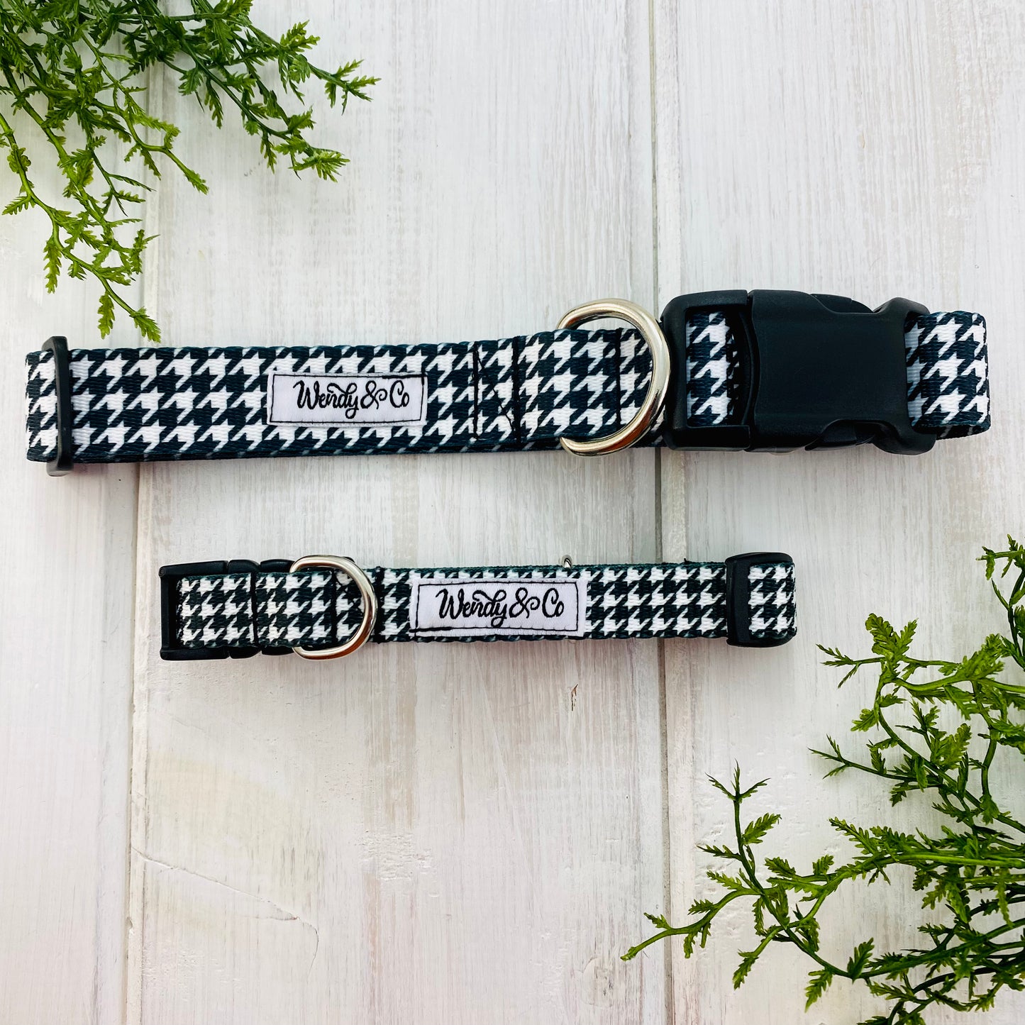 Black & White Houndstooth Collar